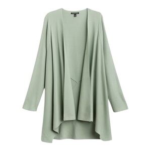 41 Hawthorn | Saya Multi Ribbed Olive Open Cardigan Sweater | 1X